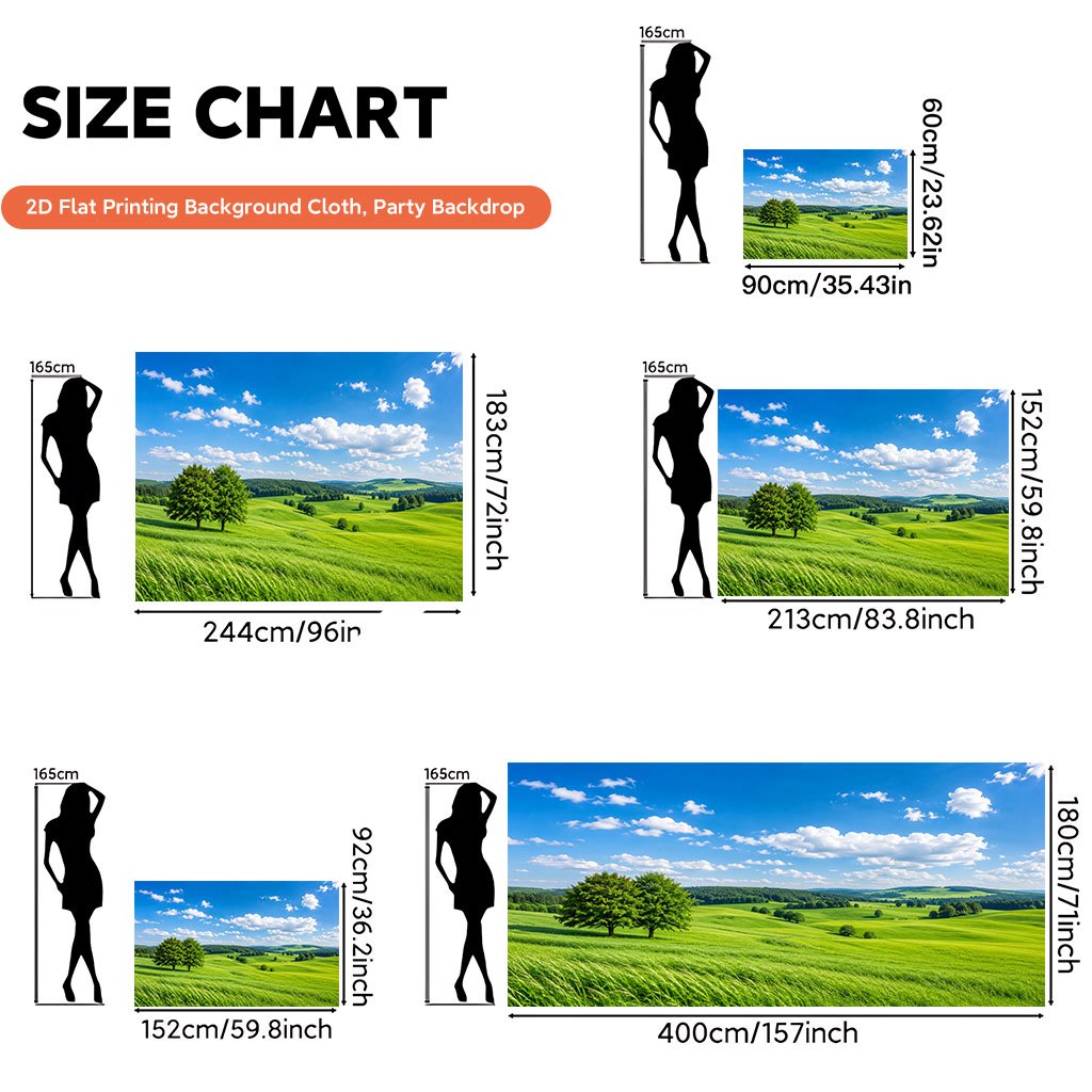 Green Field Backdrop Banner for Indoor/Outdoor Events